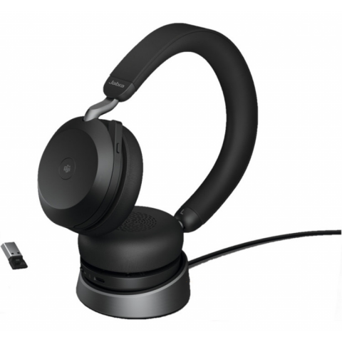 Навушники з мікрофоном JABRA Evolve 2 75 Stereo USB-A with Charging Stand (27599-999-989) Купити в Україні