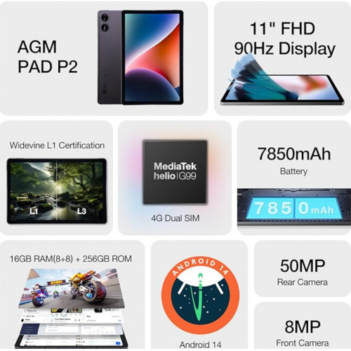 Планшет AGM Pad P2 8/256Gb 4G Gray Купити в Україні