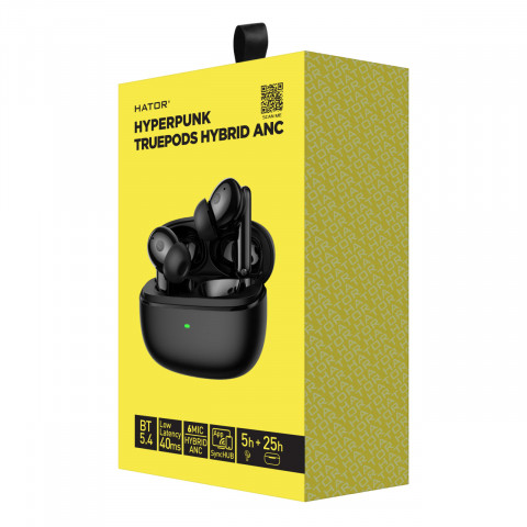Ігрова гарнітура HATOR Hyреrpunk Truepods Hybrid ANC (HTA431) black, SyncHUB Купити в Україні