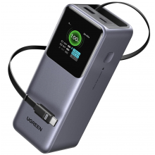 Зовнішній акумулятор (павербанк) UGREEN PB726 Nexode 20000mAh 165W with Retractable USB-C (55987)
