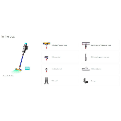 Вертикальний пилосос Dyson Gen5оutsize Nickel/Blue (447923-01) Купити в Україні