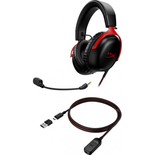 Навушники з мікрофоном HyperX Cloud III Black/Red (727A9AA) Купити в Україні