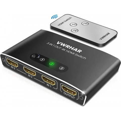 Спліттер VWRHar HDMI Switch 4K 3-in-1 (4K2301A) Купити в Україні