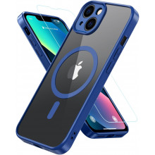 Накладка Besinpo iPhone 13 Blue + скло