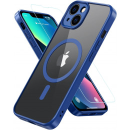 Накладка Besinpo iPhone 13 Blue + скло