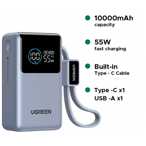 Повербанк (Powerbank) UGREEN Nexode 55W 10000mAh (75701) Купити в Україні