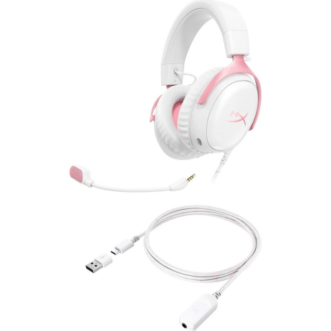 Навушники з мікрофоном HyperX Cloud III White/Pink (9W1Q4AA) Купити в Україні