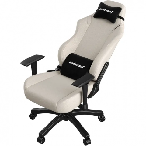 Крісло геймерське ігрове Anda Seat Luna Size L до 100 кг Ivory Fabric (AD18-44-I-F) Купити в Україні