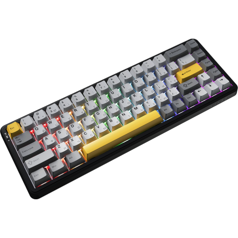 Дротова магнітна клавіатура Ajazz AK680 MAX Magnetic switches Black Gray Yellow (AK680-M-BGY-AW) Купити в Україні