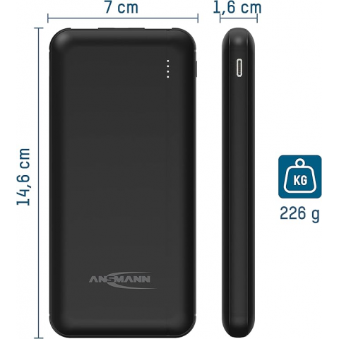 Універсальна батарея ANSMANN 1700-0132 10000mAh Black Купити в Україні