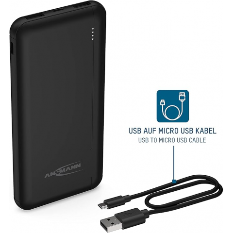 Універсальна батарея ANSMANN 1700-0132 10000mAh Black Купити в Україні