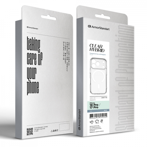 Чохол ArmorStandart Clear Hybrid MagCase для Apple iPhone 18 Pro / 17 Pro White (ARM91748) Купити в Україні
