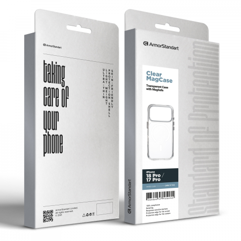 Чохол ArmorStandart Clear MagCase для Apple iPhone 18 Pro / 17 Pro Transparent (ARM91763) Купити в Україні