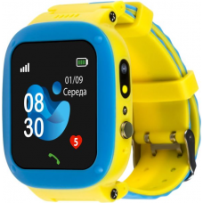 Дитячі смарт-годинник AmiGo GO004 Splashproof Camera+LED GLORY Blue-Yellow (UA)
