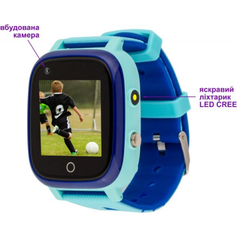 Дитячі смарт-годинник AmiGo GO005 4G WIFI Thermometer Blue Купити в Україні