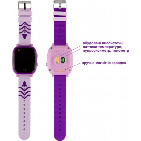 Дитячі смарт-годинник AmiGo GO005 4G WIFI Thermometer Purple Купити в Україні