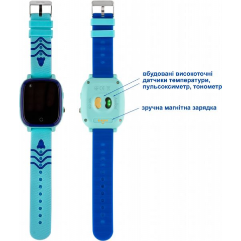 Дитячі смарт-годинник AmiGo GO005 4G WIFI Thermometer Blue Купити в Україні