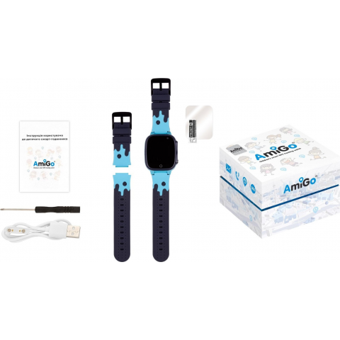 Дитячі смарт-годинник AmiGo GO008 MILKY Blue Купити в Україні