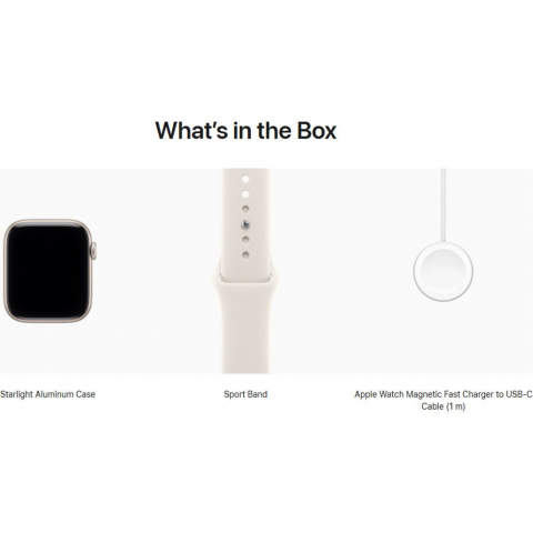 Смарт-годинник Apple Watch SE 3 GPS + Cellular 40mm Starlight Alu. Case w. Starlight S. Band - S/M (MEP64) Купити в Україні