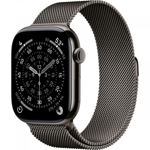 Смарт-годинник Apple Watch Series 11 GPS + Cellular 46mm Slate Tit. Case w. Slate Milanese Loop - M/L (MFD44) Купити в Україні