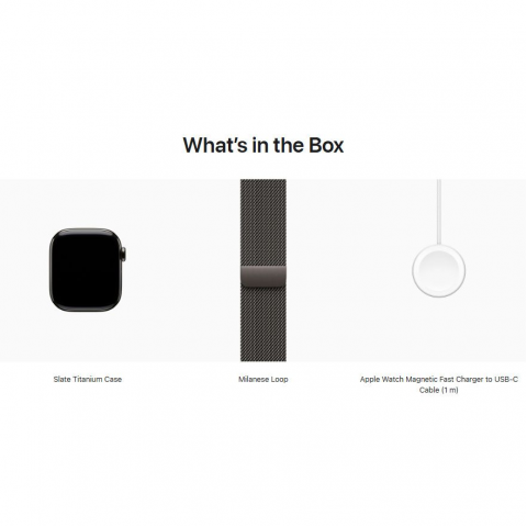 Смарт-годинник Apple Watch Series 11 GPS + Cellular 46mm Slate Tit. Case w. Slate Milanese Loop - M/L (MFD44) Купити в Україні