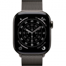 Смарт-годинник Apple Watch Series 11 GPS + Cellular 46mm Slate Tit. Case w. Slate Milanese Loop - M/L (MFD44)