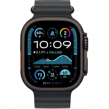 Apple Watch Ultra 2 GPS + Cellular 49mm Black Titanium Case w. Black Ocean Band (MX4P3)