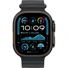 Apple Watch Ultra 2 GPS + Cellular 49mm Black Titanium Case w. Black Ocean Band (MX4P3)