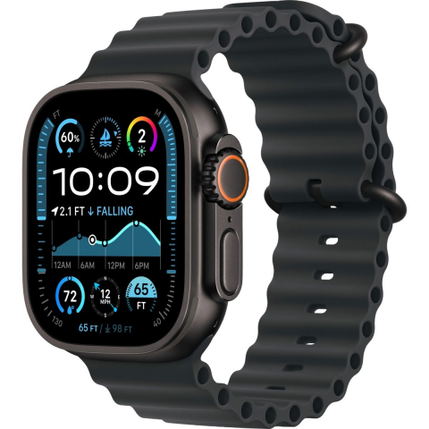 Apple Watch Ultra 2 GPS + Cellular 49mm Black Titanium Case w. Black Ocean Band (MX4P3) Купити в Україні