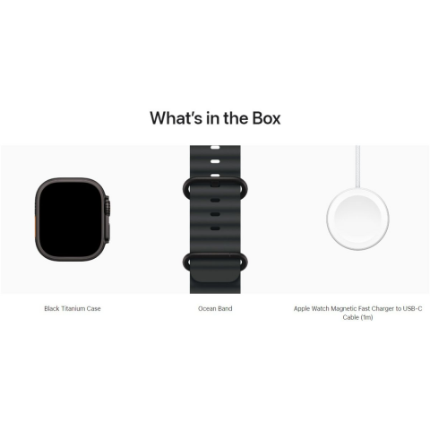 Apple Watch Ultra 2 GPS + Cellular 49mm Black Titanium Case w. Black Ocean Band (MX4P3) Купити в Україні