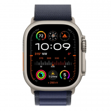Смарт-годинник Apple Watch Ultra 2 GPS + Cellular 49mm Natural Titan. Case w. Navy Alpine Loop - Small (MYT33+MXMX3)