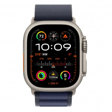 Смарт-годинник Apple Watch Ultra 2 GPS + Cellular 49mm Natural Titan. Case w. Navy Alpine Loop - Small (MYT33+MXMX3)