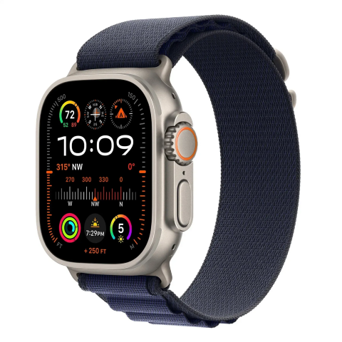 Смарт-годинник Apple Watch Ultra 2 GPS + Cellular 49mm Natural Titan. Case w. Navy Alpine Loop - Small (MYT33+MXMX3) Купити в Україні