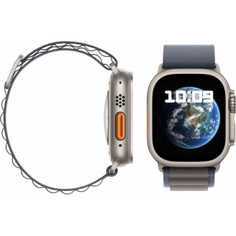 Смарт-годинник Apple Watch Ultra 2 GPS + Cellular 49mm Natural Titan. Case w. Navy Alpine Loop - Small (MYT33+MXMX3) Купити в Україні
