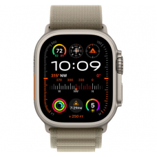 Смарт-годинник Apple Watch Ultra 2 GPS + Cellular 49mm Titanium Case with Olive Alpine Loop - Small (MREX3/MRFH3)