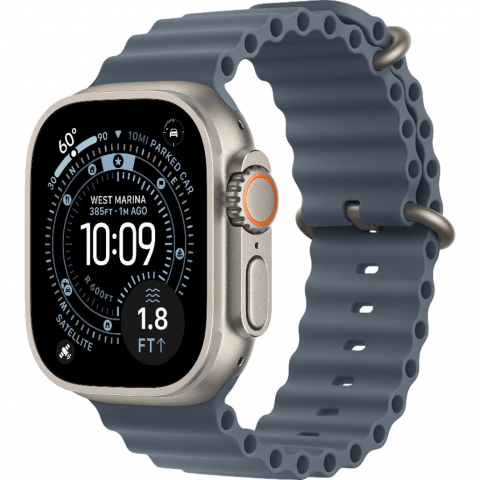 Смарт-годинник Apple Watch Ultra 3 49mm Natural Titanium Case with Anchor Blue Ocean Band (MEWH4) Купити в Україні