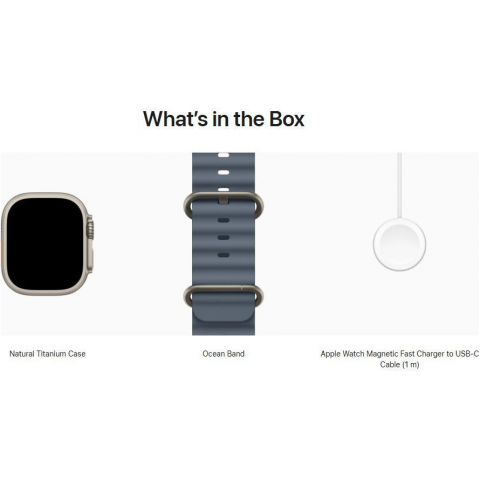 Смарт-годинник Apple Watch Ultra 3 49mm Natural Titanium Case with Anchor Blue Ocean Band (MEWH4) Купити в Україні