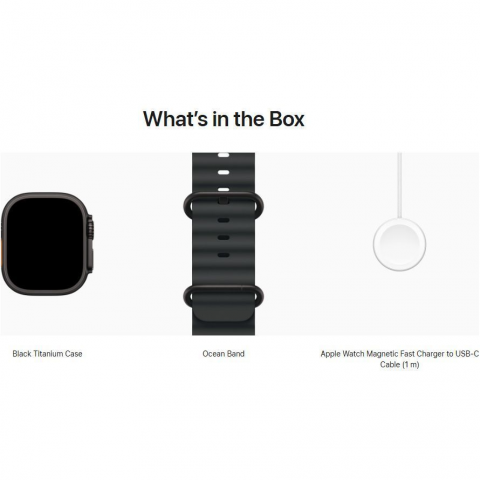 Смарт-годинник Apple Watch Ultra 3 GPS + Cellular 49mm Black Tit. Case w. Black Ocean Band (MF0J4) Купити в Україні
