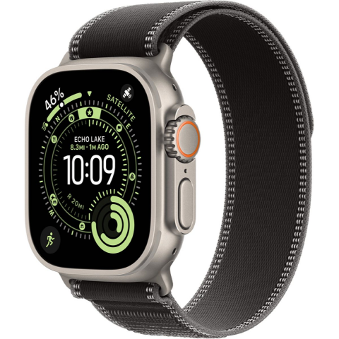 Смарт-годинник Apple Watch Ultra 3 GPS + Cellular 49mm Black Tit. Case w. Black/Charcoal Trail Loop - M/L (MF1H4) Купити в Україні