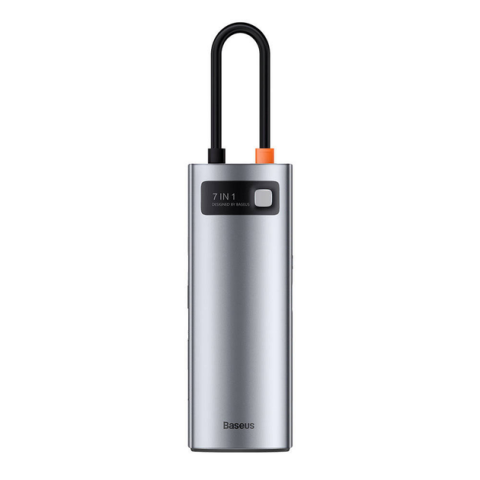 Мультипортовий адаптер Baseus Gleam Series 7-Port HUB Gray (B00030708811-00) Купити в Україні