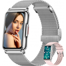 Смарт-годинник Kesasohe B0CB3SGCHD Pink/Silver (2 ремінця)