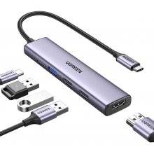 Мультипортовий адаптер UGREEN CM478 USB Type-C to HDMI Gray (15495)