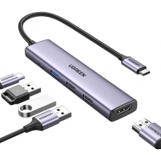 Мультипортовий адаптер UGREEN CM478 USB Type-C to HDMI Gray (15495)