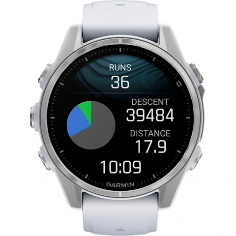 Смарт-годинник Garmin Fenix 8 43mm AMOLED Silver with Whitestone Silicone Band (010-02903-00/06) Купити в Україні