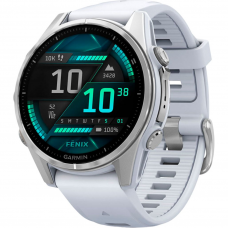 Смарт-годинник Garmin Fenix 8 43mm AMOLED Silver with Whitestone Silicone Band (010-02903-00/06)