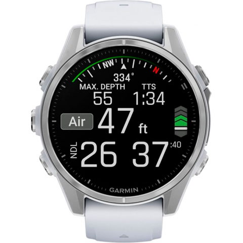 Смарт-годинник Garmin Fenix 8 43mm AMOLED Silver with Whitestone Silicone Band (010-02903-00/06) Купити в Україні