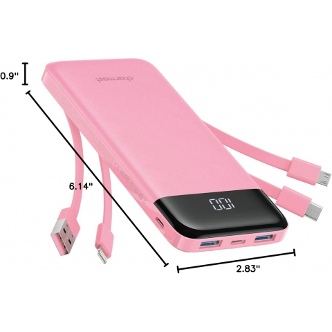 Універсальна батарея Charmast W1148 10000mAh Gray Pink Купити в Україні