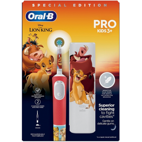 Електрична зубна щітка Oral-B D103.413.2KX Vitality Pro Kids The Lion King Special Edition Купити в Україні