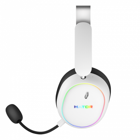 Ігрова гарнітура HATOR PHOENIX 2 Hi-Res (ESH41) wireless white, SyncHUB connection Купити в Україні