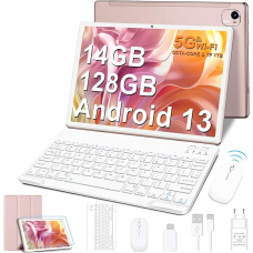 Планшет FACETEL Q10 10,1" 14/128 GB Android 13 Tablet & Octa-Core CPU Gold (комплект)